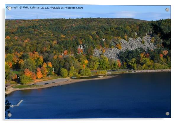 Devil's Lake October 18th (63A) Acrylic by Philip Lehman