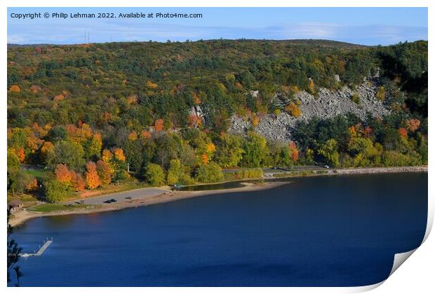 Devil's Lake October 18th (63A) Print by Philip Lehman
