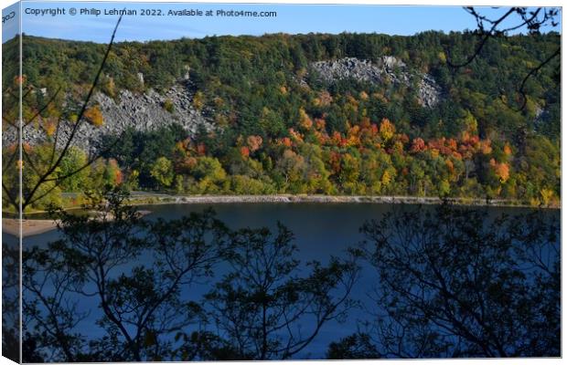 Devil's Lake October 18th (48A) Canvas Print by Philip Lehman