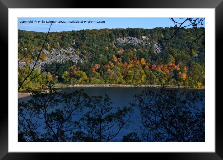 Devil's Lake October 18th (48A) Framed Mounted Print by Philip Lehman