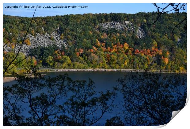 Devil's Lake October 18th (48A) Print by Philip Lehman