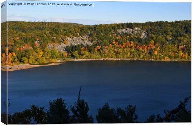 Devil's Lake October 18th (57A) Canvas Print by Philip Lehman