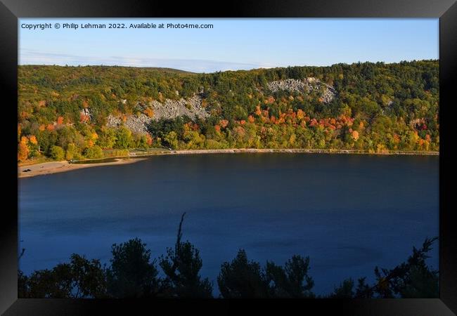 Devil's Lake October 18th (57A) Framed Print by Philip Lehman