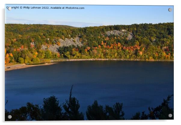 Devil's Lake October 18th (57A) Acrylic by Philip Lehman