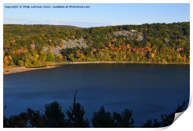 Devil's Lake October 18th (57A) Print by Philip Lehman