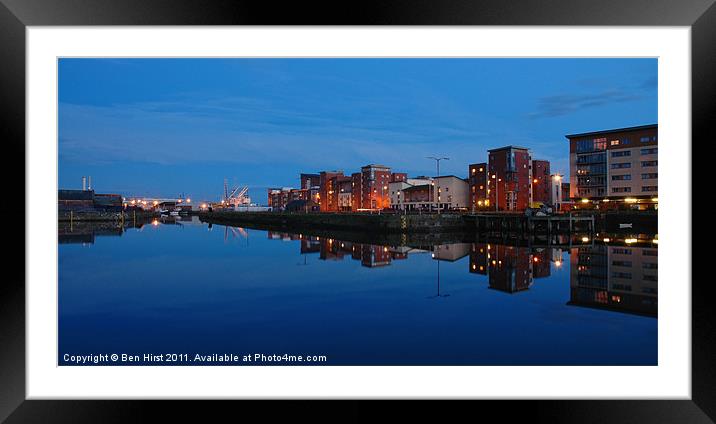 City Quay Apartments Framed Mounted Print by Ben Hirst