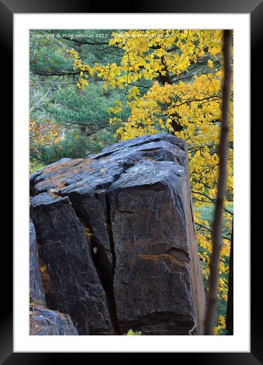 Devil's Lake October 18th (31A) Framed Mounted Print by Philip Lehman