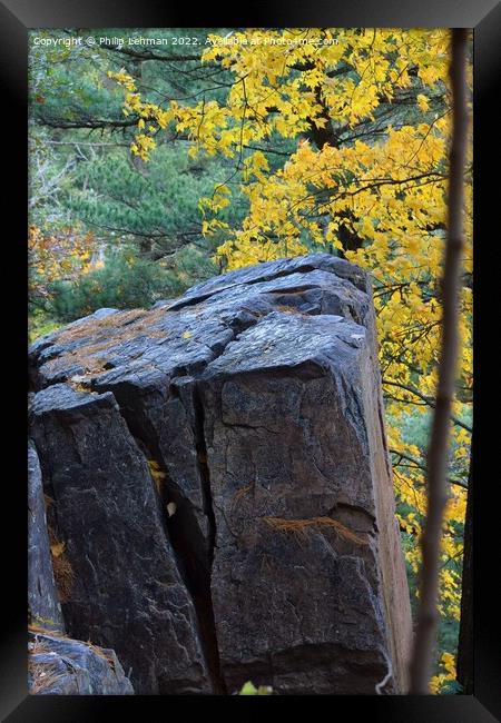 Devil's Lake October 18th (31A) Framed Print by Philip Lehman