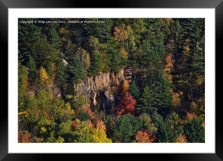 Devil's Lake October 18th (91A) Framed Mounted Print by Philip Lehman