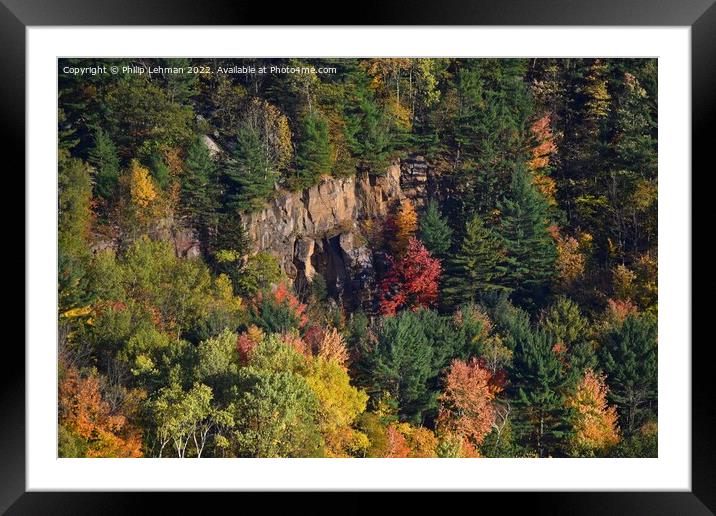 Devil's Lake October 18th (90A) Framed Mounted Print by Philip Lehman