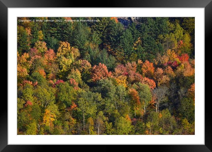 Devil's Lake October 18th (97A) Framed Mounted Print by Philip Lehman
