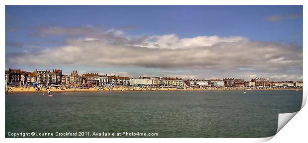 Weymouth sea front Print by Joanne Crockford