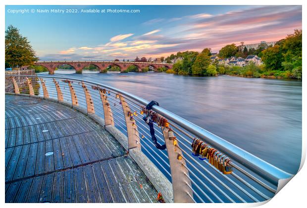 River Tay View point, Perth, Scotland Print by Navin Mistry