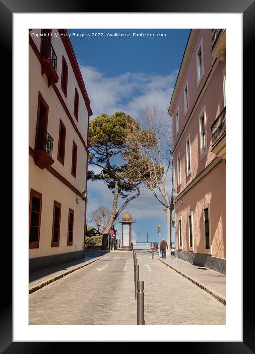 Nautical Destiny: Cadiz Street Perspective Framed Mounted Print by Holly Burgess