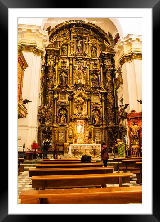 Sacred Serenity at Cadiz's San Juan de Dios Church Framed Mounted Print by Holly Burgess