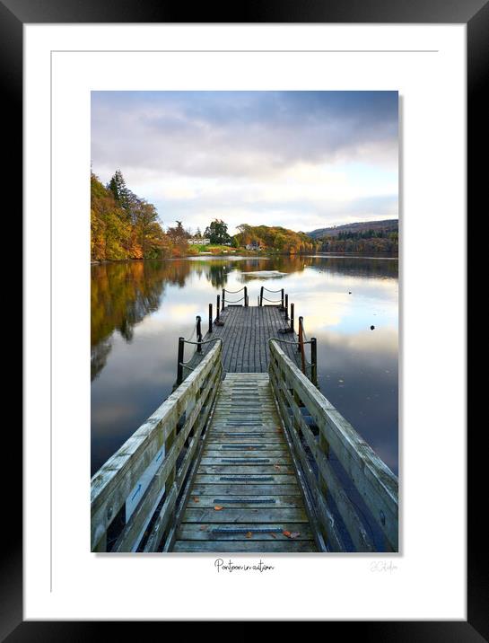 Pontoon in autumn Framed Mounted Print by JC studios LRPS ARPS