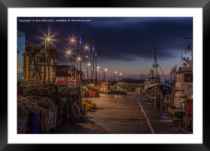 Dawn of the Fishing Boats Framed Mounted Print by Ron Ella