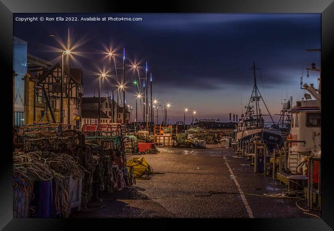 Dawn of the Fishing Boats Framed Print by Ron Ella