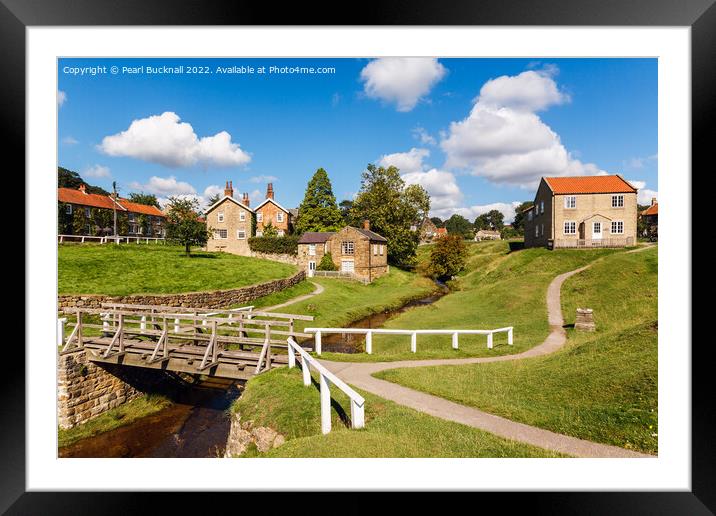 English Village Hutton-le-Hole Yorkshire Framed Mounted Print by Pearl Bucknall