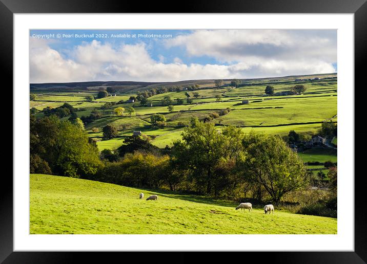 English Countryside Yorkshire Dales Framed Mounted Print by Pearl Bucknall
