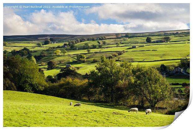 English Countryside Yorkshire Dales Print by Pearl Bucknall