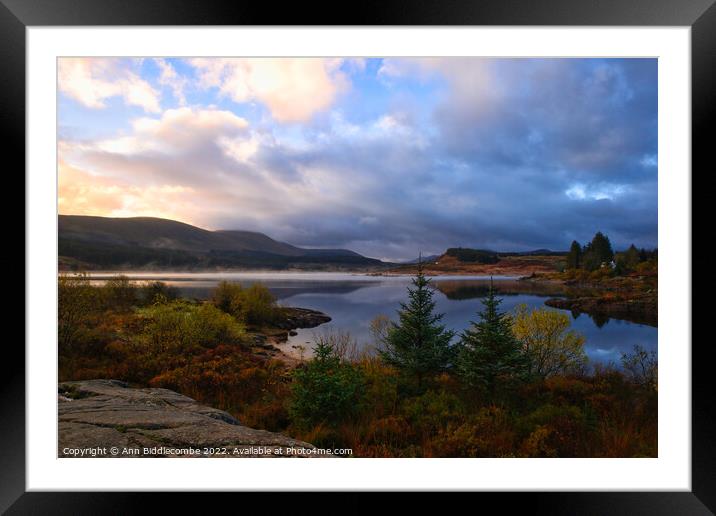 Sunrise at Loch Doon Framed Mounted Print by Ann Biddlecombe