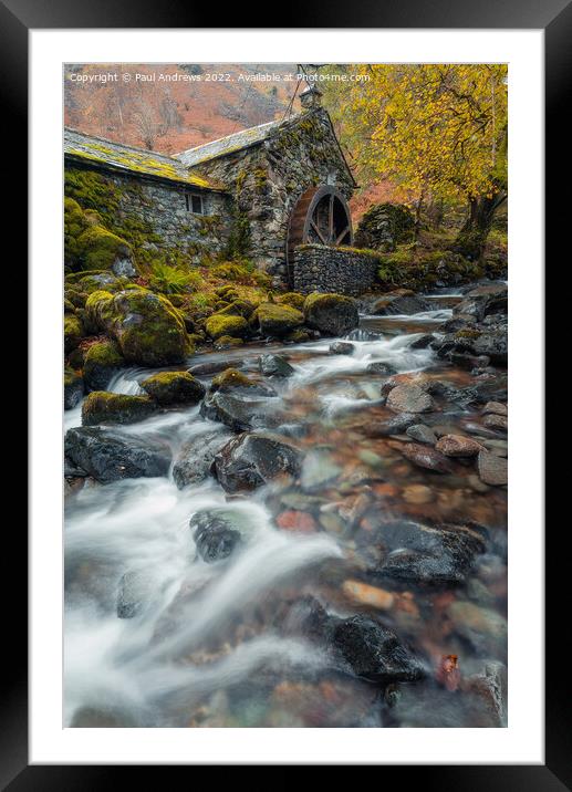 Borrowdale Mill Framed Mounted Print by Paul Andrews