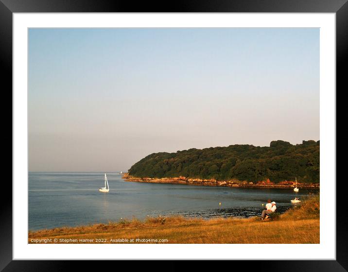 Golden Hour Bliss at Elberry Cove Framed Mounted Print by Stephen Hamer