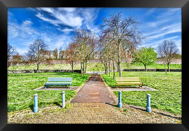 Low Green Irvine Framed Print by Valerie Paterson