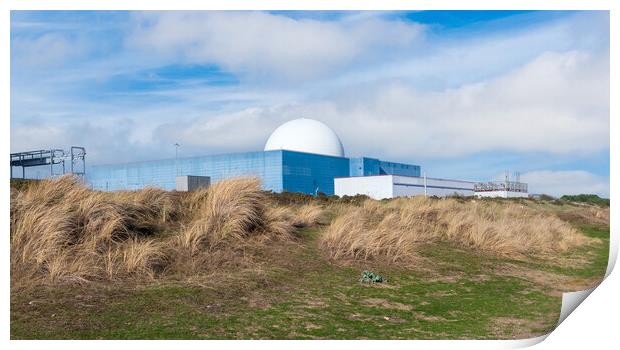 Sizewell nuclear power station on the suffolk coas Print by Kevin Snelling
