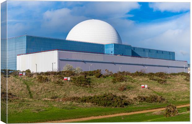 Sizewell nuclear power station  suffolk coast Canvas Print by Kevin Snelling