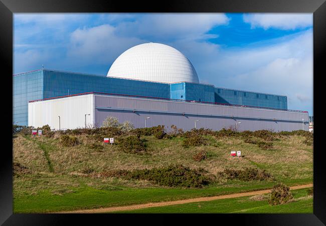 Sizewell nuclear power station  suffolk coast Framed Print by Kevin Snelling