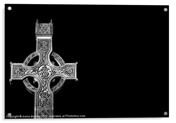 Celtic cross II Acrylic by Maria Tzamtzi Photography
