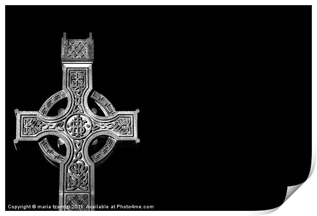 Celtic cross II Print by Maria Tzamtzi Photography