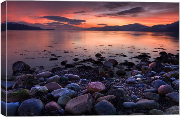 Sunset Over Loch Linnhe Canvas Print by Richard Nicholls
