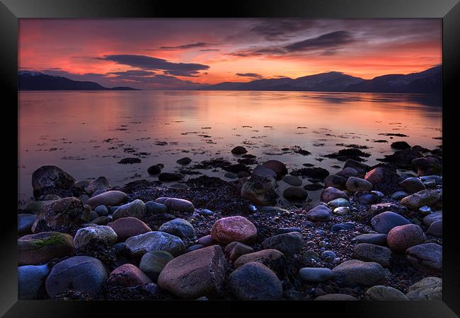 Sunset Over Loch Linnhe Framed Print by Richard Nicholls