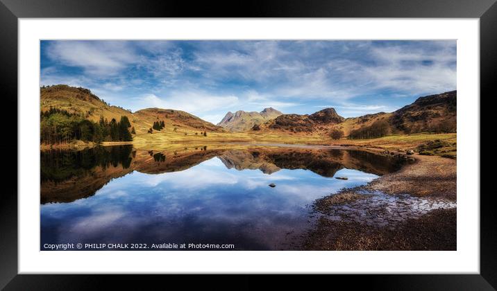 Blea tarn and the Langedales 841  Framed Mounted Print by PHILIP CHALK