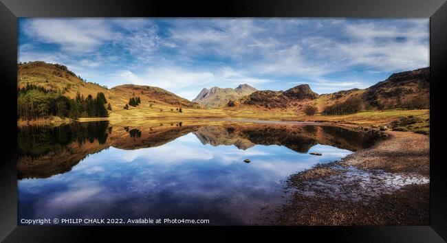 Blea tarn and the Langedales 841  Framed Print by PHILIP CHALK