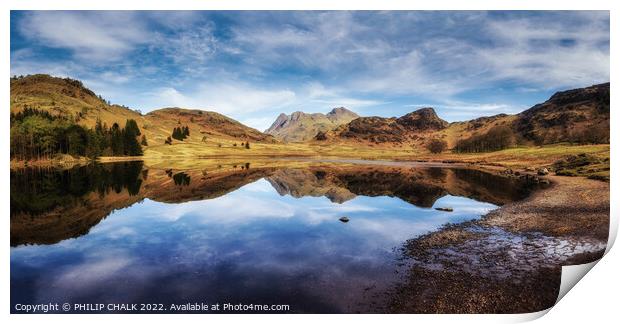 Blea tarn and the Langedales 841  Print by PHILIP CHALK