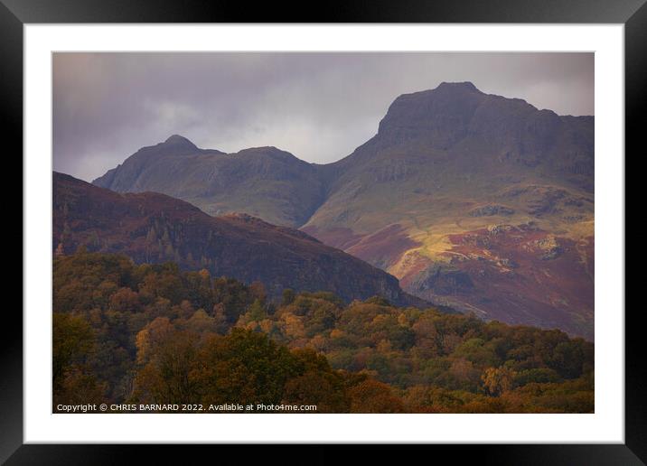 The Langdale Pikes Framed Mounted Print by CHRIS BARNARD