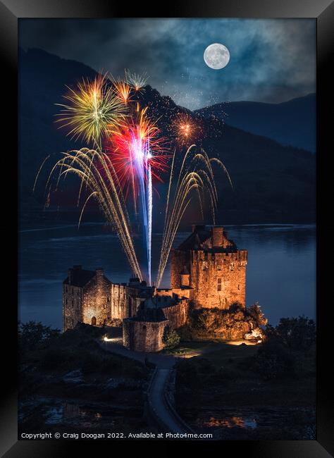 Eilean Donan Castle Fireworks Framed Print by Craig Doogan