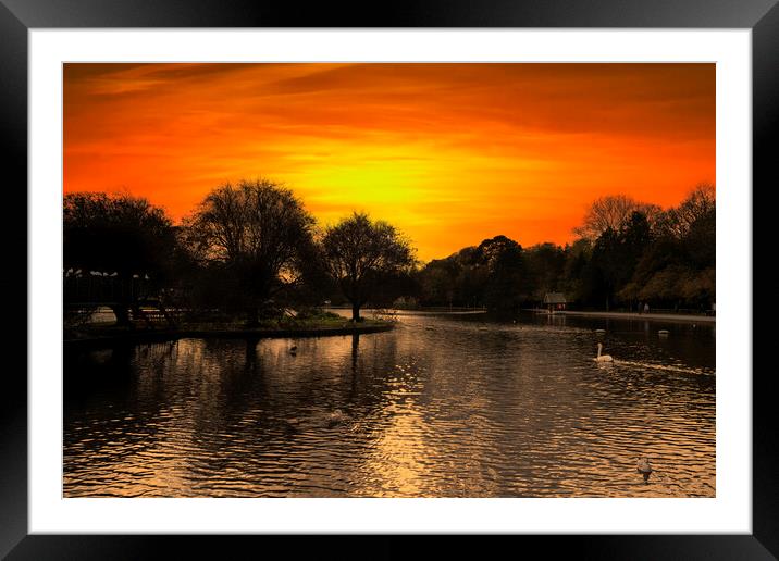 Helston sunset Framed Mounted Print by kathy white