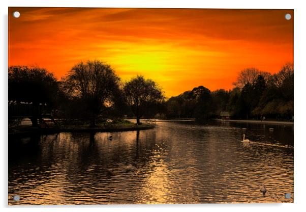 Helston sunset Acrylic by kathy white