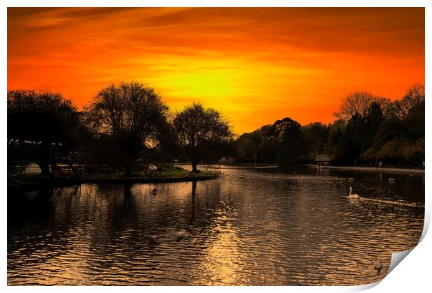 Helston sunset Print by kathy white