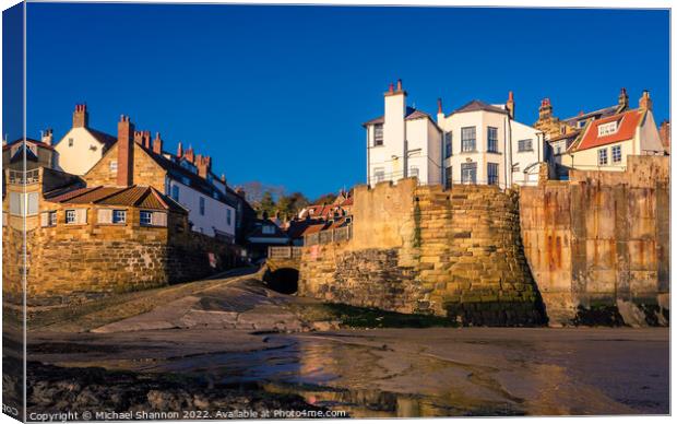 Early Morning at Robin Hoods Bay Canvas Print by Michael Shannon
