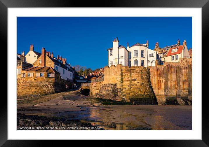 Early Morning at Robin Hoods Bay Framed Mounted Print by Michael Shannon