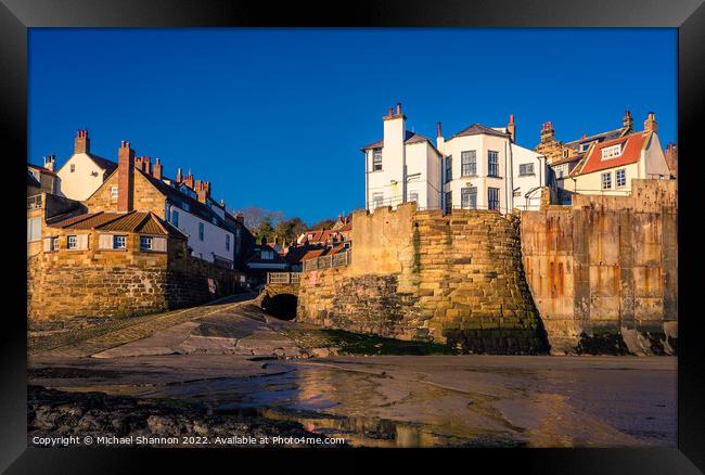 Early Morning at Robin Hoods Bay Framed Print by Michael Shannon