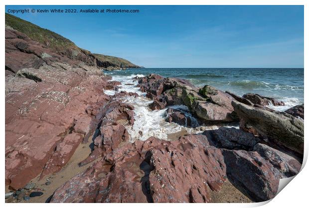 Freshwater East Pembrokeshire Print by Kevin White