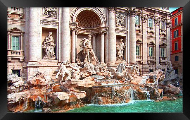 Trevi Fountain Framed Print by Tom Gomez