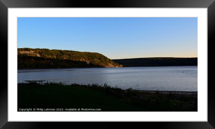 Devil's Lake October 18th (222A) (2) Framed Mounted Print by Philip Lehman